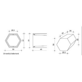 Urnenfachelement „Hexagon“ 
