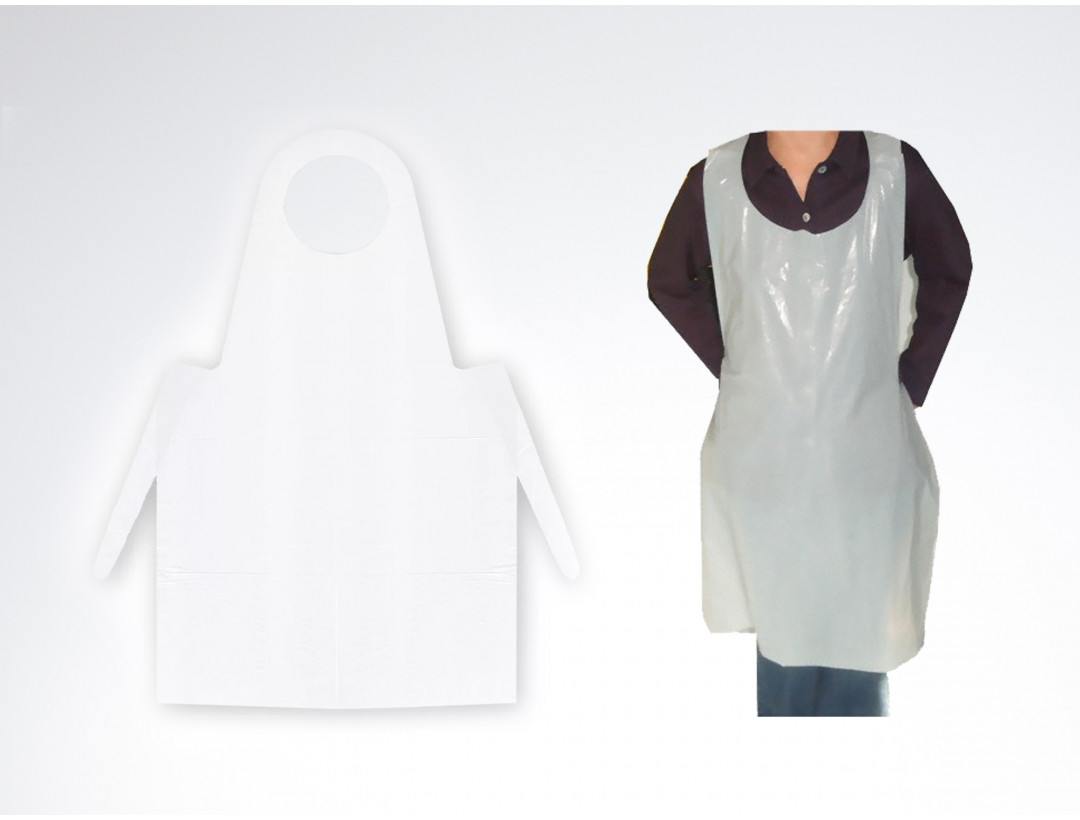 PE-Einmalschürze, weiß, 160 x 81cm, Inhalt: 100 Stück