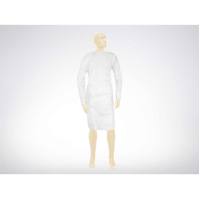 Schutzmantel aus PP-Vlies, Weiß, 130 x 150 cm, 23g/m², Inhalt: 10 Stück