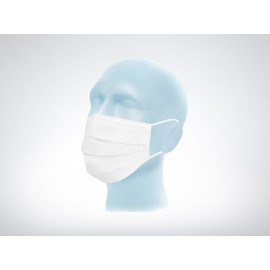 Hochfilternde OP-Maske mit elastischen Ohrschlaufen, Weiß