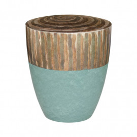 Design-Urne: Jade Design Blattsilber oxidiert