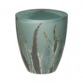 Design-Urne: Mint mit Gräsern in Lava