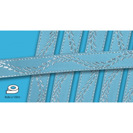 Lotband Ranke - Hellblau-Weiß, 100m