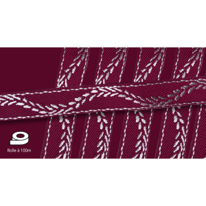 Lotband Ranke - Lila-Weiß, 100m