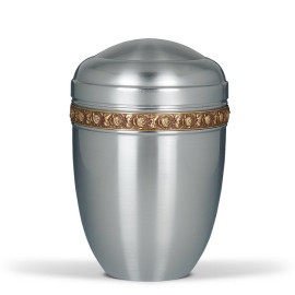 Stahlurne, ZIHESTA, Messing Rosenband