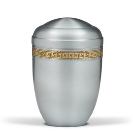 Stahlurne, ZIHESTA, Messing Mäanderband