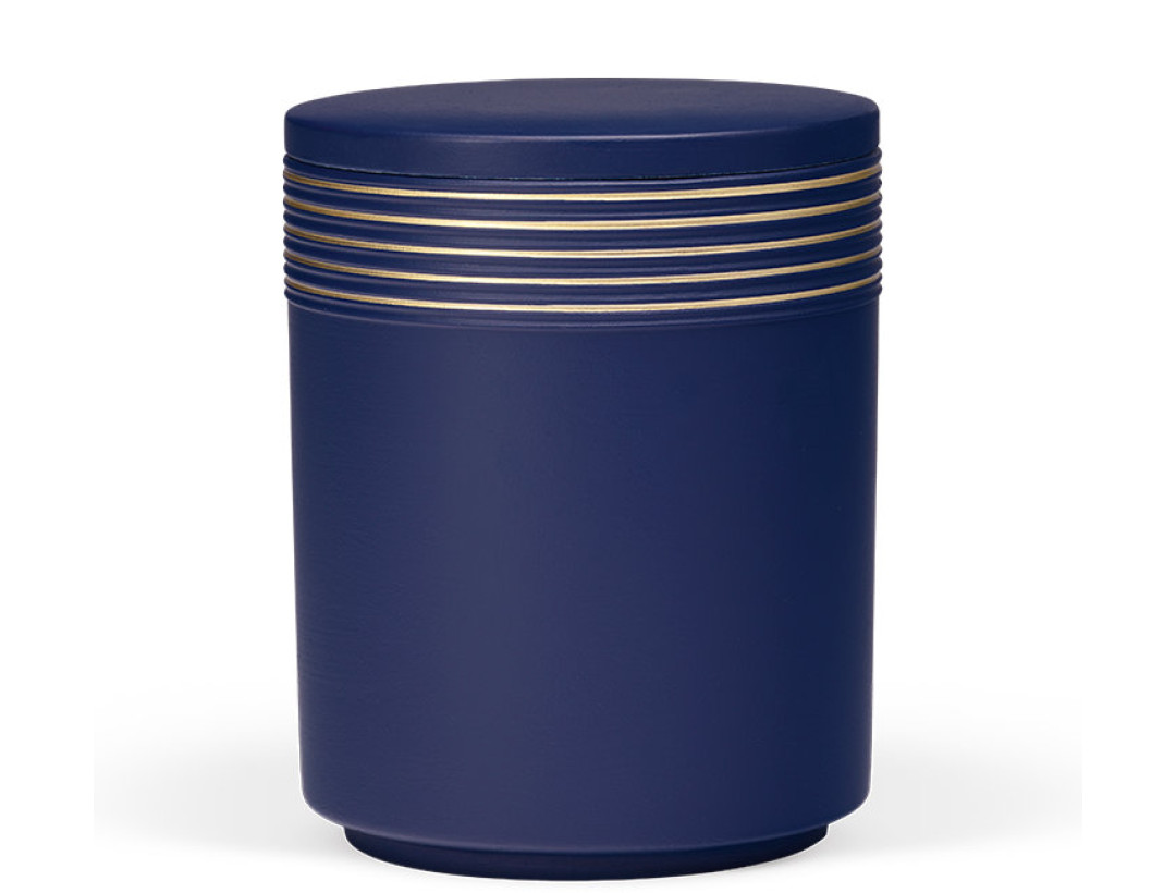 Seeurne, Saphirblau, Goldverzierung