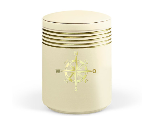 Seeurne, Sandbeige, Gold Kompassdekor