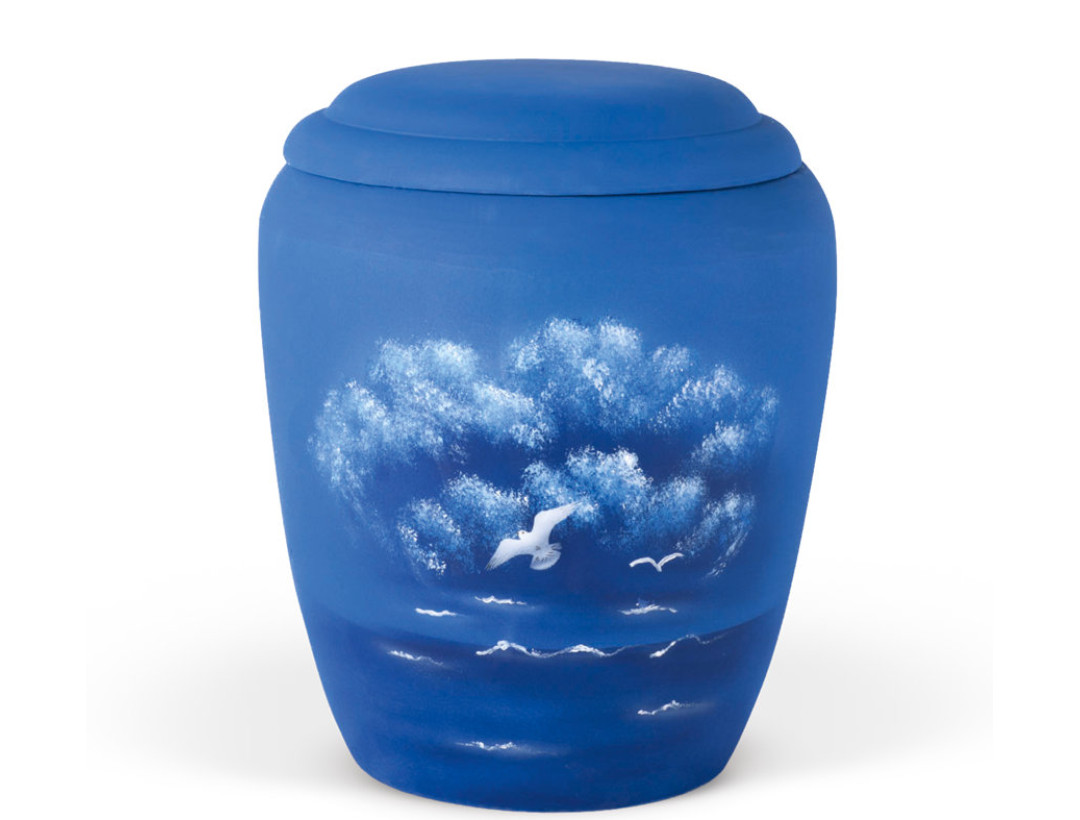 Seeurne, Meeresblau, Handbemalt
===AUSLAUFMODELL===