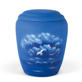 Seeurne, Meeresblau, Handbemalt
===AUSLAUFMODELL===