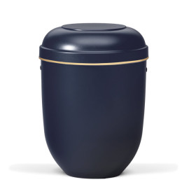 Naturstoffurne, Nacht Blau Goldband