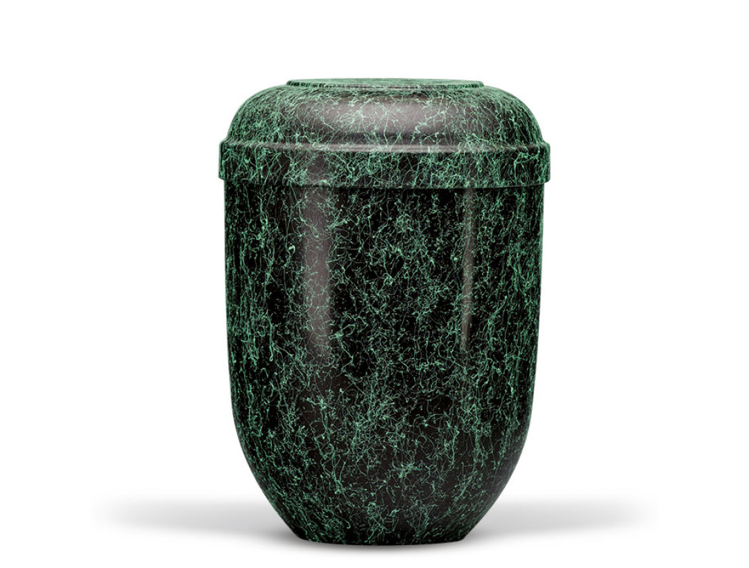 Naturstoffurne, Grün patiniert