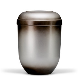 Naturstoffurne, Grau Schwarz patina