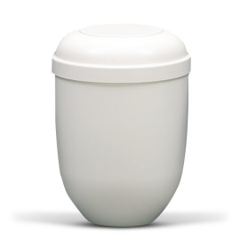 Naturstoffurne, Cremeweiß,