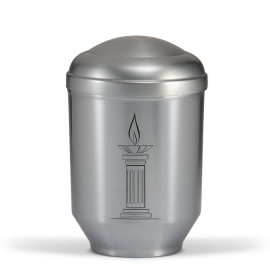 Stahlurne, ZIHESTA geschliffen, Flammensäule