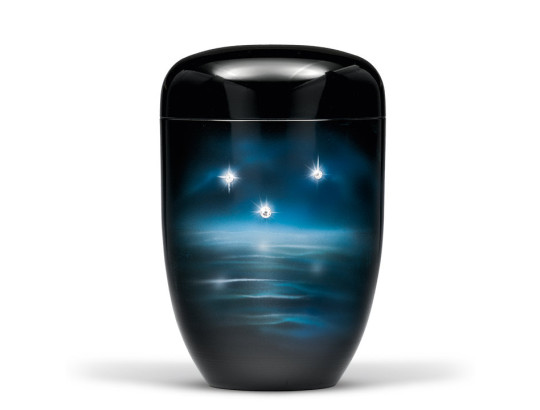 Naturstoffurne, Schwarz, Airbrush 