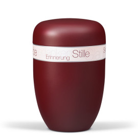 Naturstoffurne, Weinrot Velours, Trauergedanken Rosé