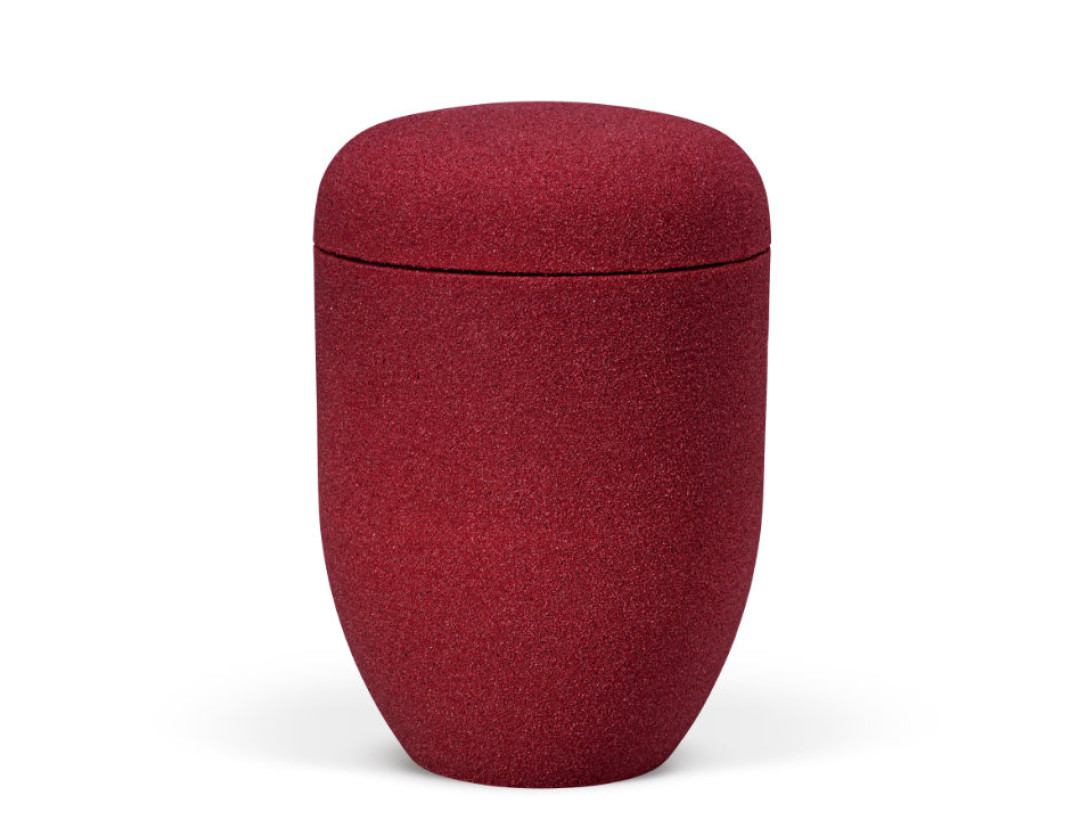 Naturstoffurne, Bordeaux Sandbeschichtet