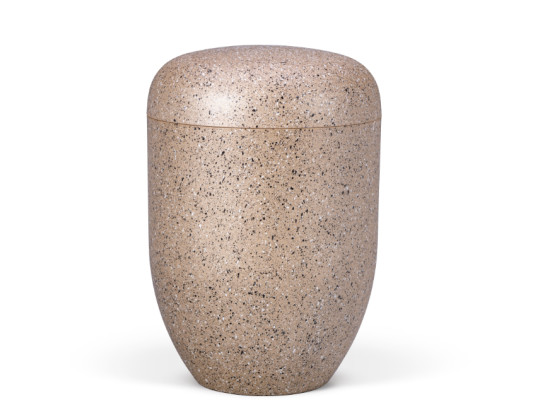 Naturstoffurne, Perlbeige, Steinoptik