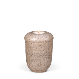Keramikurne, Perlbeige, Steinoptik