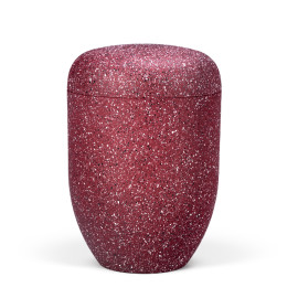 Naturstoffurne, Weinrot, Steinoptik