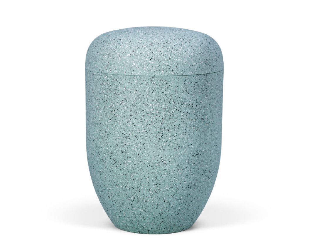 Naturstoffurne, Mintgrün, Steinoptik