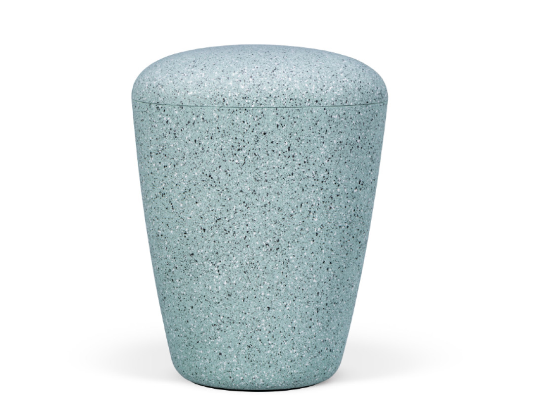 Naturstoffurne, Mintgrün, Steinoptik