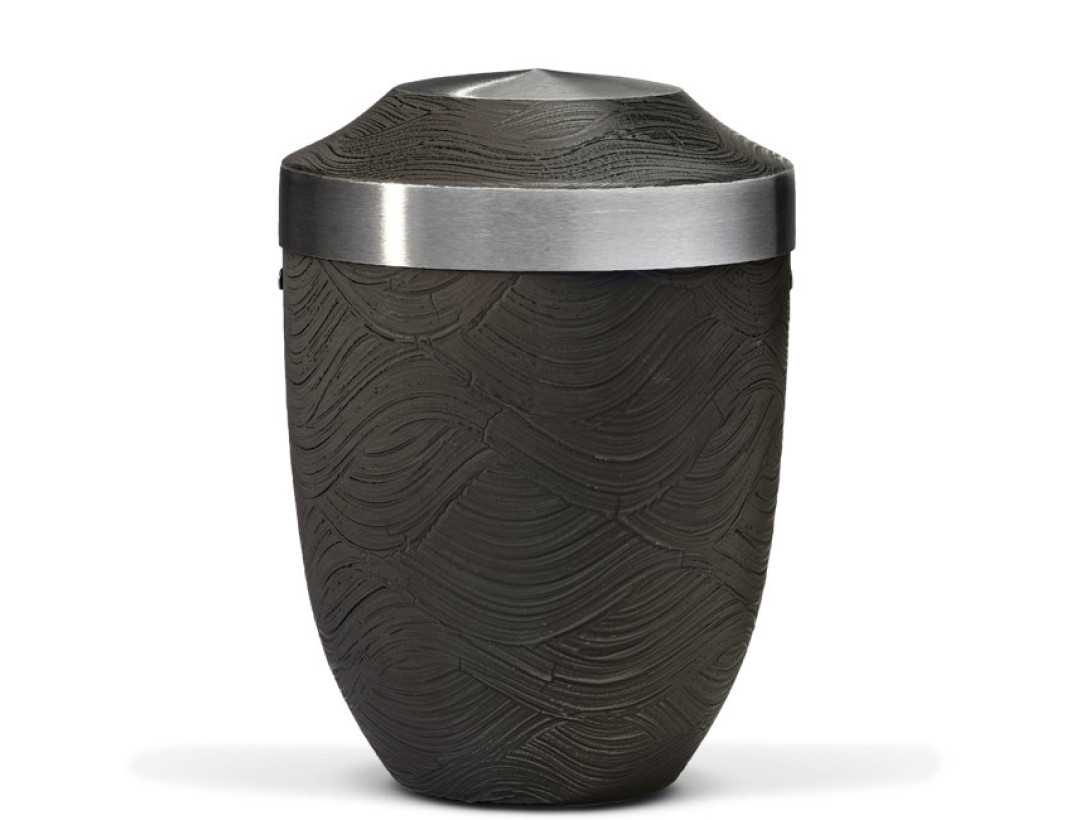 Stahlurne, Durocit-Schwarz, Veredelte Steinoberfläche