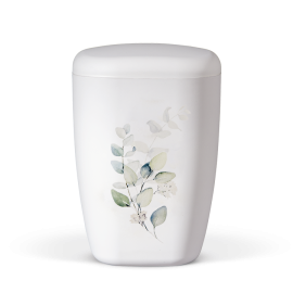 Naturstoffurne Weiß Matt, Eucalyptus