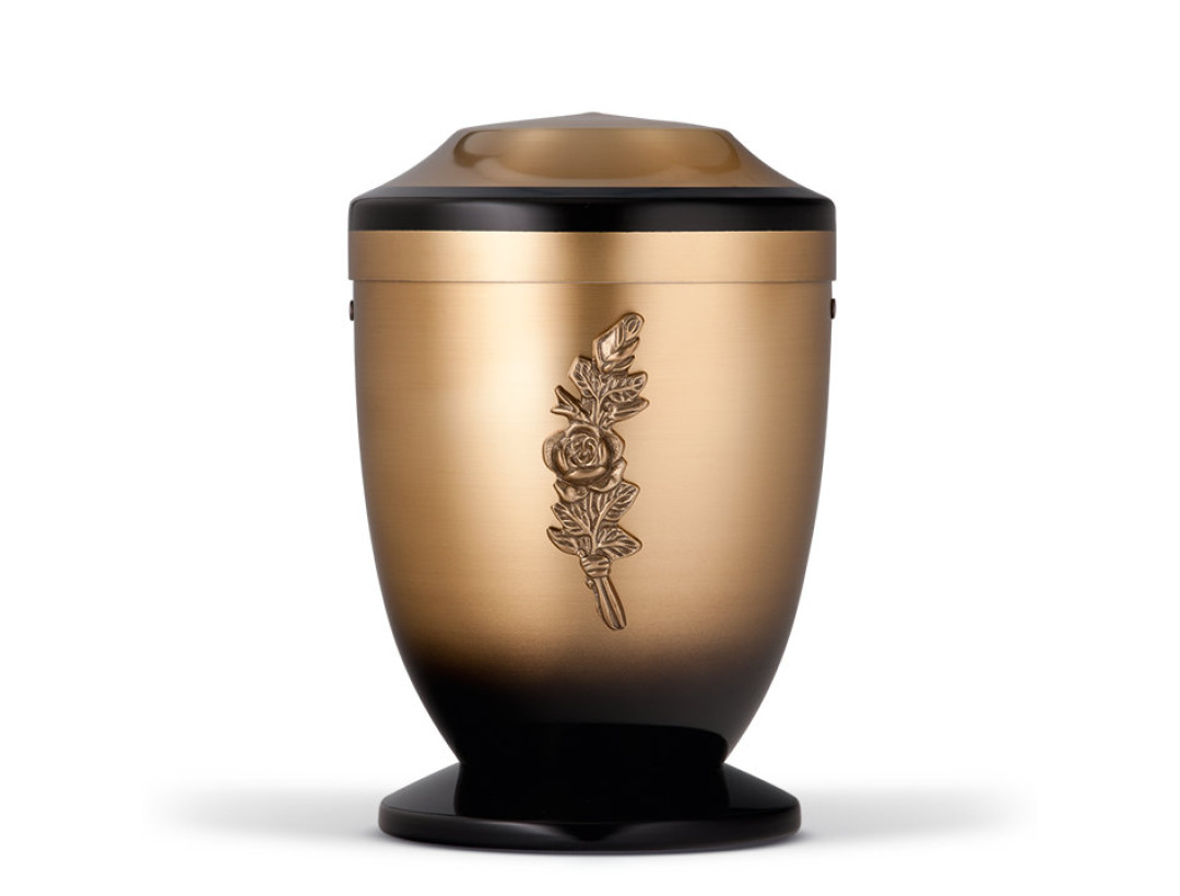 Messingurne patina, Rosenbund mit Sockel