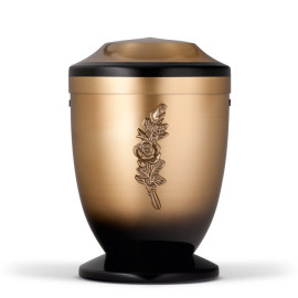 Messingurne patina, Rosenbund mit Sockel