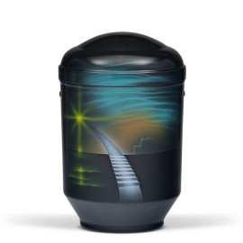 Stahlurne, Schwarz Airbrush Die HIMMELSTREPPE