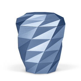 Naturstoffurne, Gletscherblau, 3D-Druck