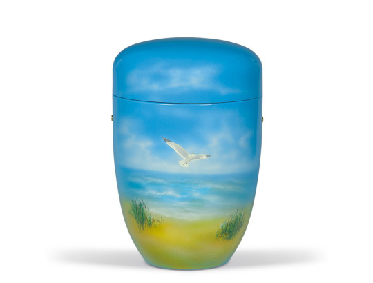 Stahlurne, Himmelblau, Airbrush 