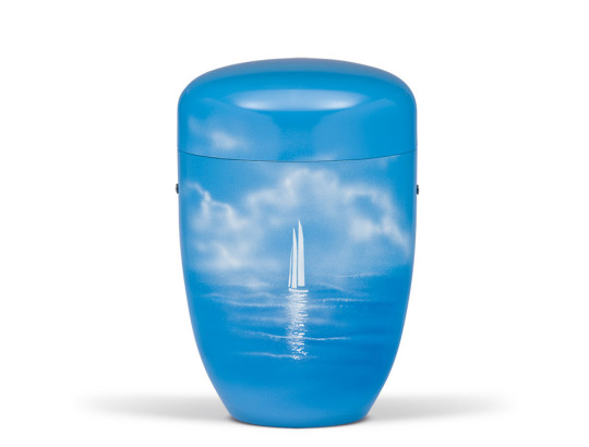 Stahlurne, Himmelblau, Airbrush 