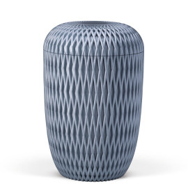 Naturstoffurne, Raute 3D-Druck, Gletscherblau