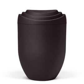 Naturstoffurne, Deckel 3D-Druck, Anthrazit Velours