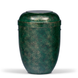 Stahlurne, Grün Bronze patiniert