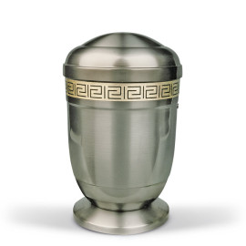 Stahlurne, ZIHESTA, Meanderdekorband Sockel