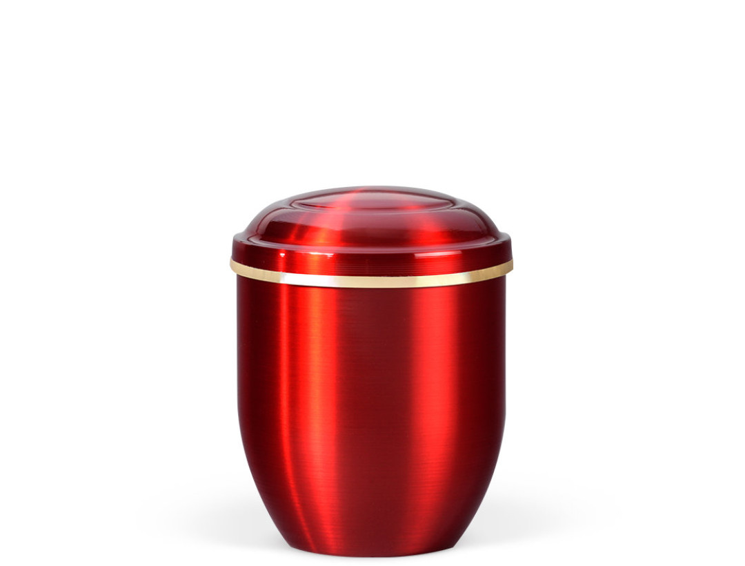 Kupfer (0,25 l.), Weinrot, Goldband Gedenkurne