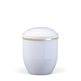 Kupfer (0,25 l.), Verkehrsweiß, Goldband Gedenkurne