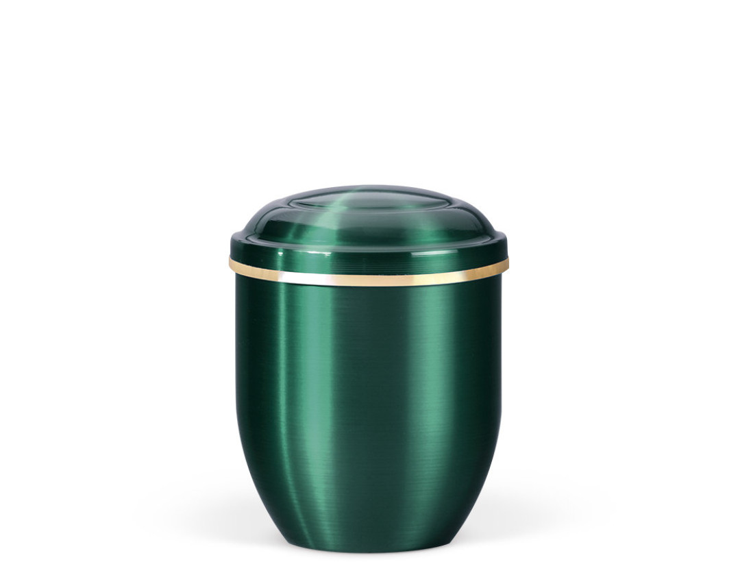 Kupfer (0,25 l.), Moosgrün, Goldband Gedenkurne