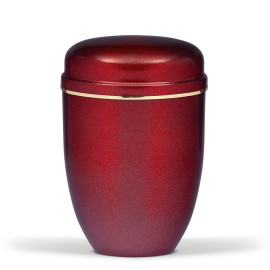 Stahlurne, Weinrot Perlmutt Goldband