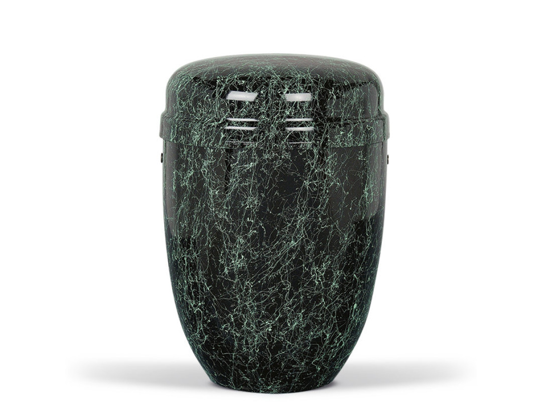 Stahlurne, Grün patiniert