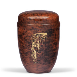 Stahlurne, Wurzelholzdesign Abgeknickte Ähre