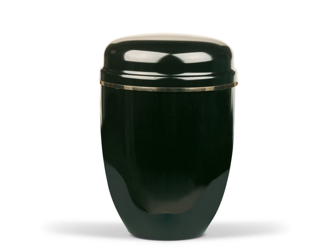 Stahlurne, Schwarz, Goldband