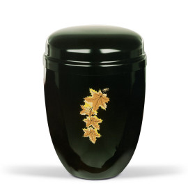 Stahlurne, Schwarz, Ahornblätter Emblem