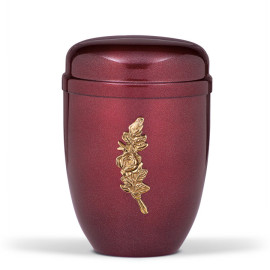 Stahlurne, Weinrot Perlmutt, Rosenbund