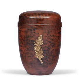 Stahlurne, Wurzelholzdesign Rosenbund