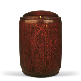 Holzurne Rund Eiche Mahagoni - gebeizt